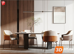 Dining Table Set Skp Files